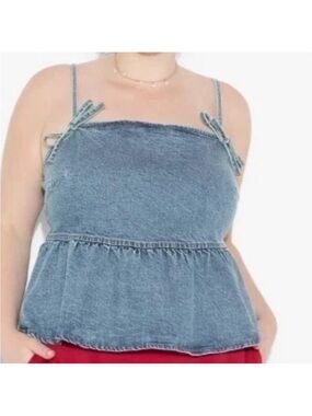 Wild Fable Large Denim Peplum Tank - NWT